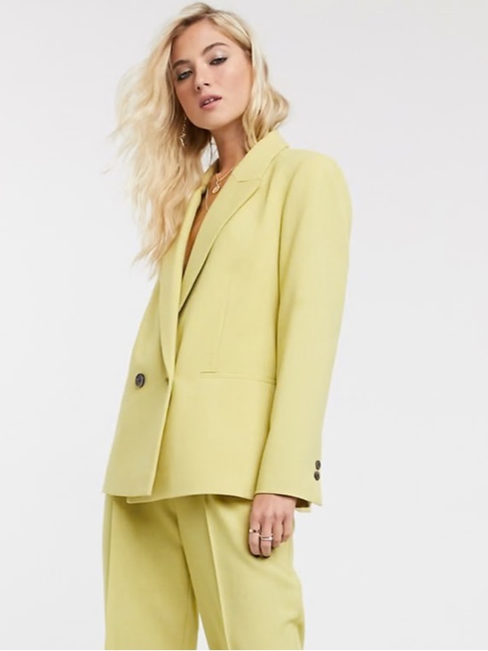 Topshop Jackets & Blazers - Topshop 🍋 Lemon-Green Single-Breasted Blazer